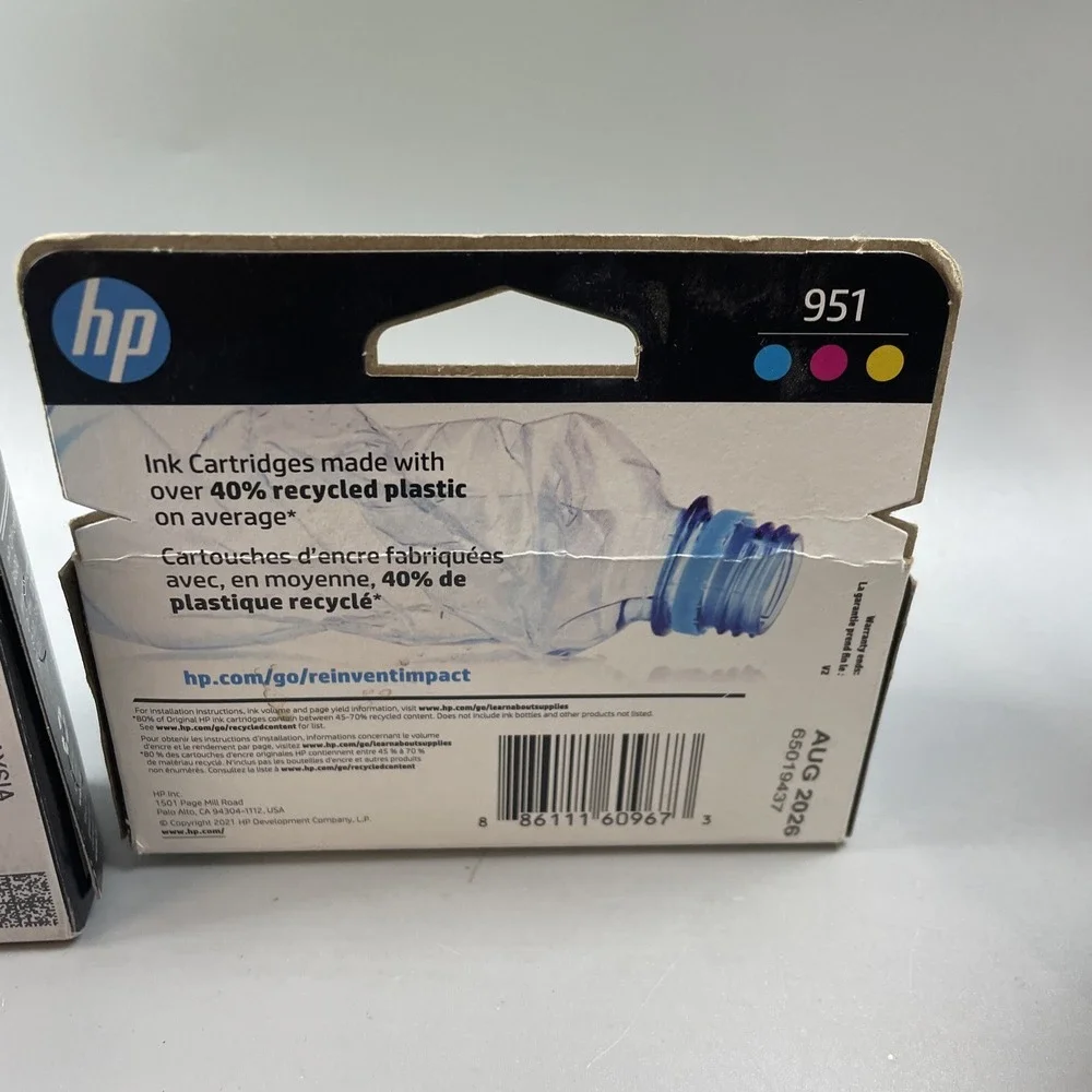 4-PACK HP GENUINE 950XL BLACK & 951 COLOR INK OFFICEJET PRO 8600 2019/2026